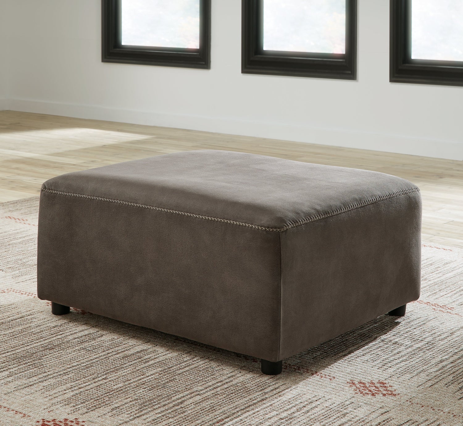 Allena Gunmetal Oversized Accent Ottoman - 2130108 - Bien Home Furniture &amp; Electronics