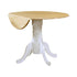 Allison Natural Brown/White Drop Leaf Round Dining Table - 4241 - Bien Home Furniture & Electronics