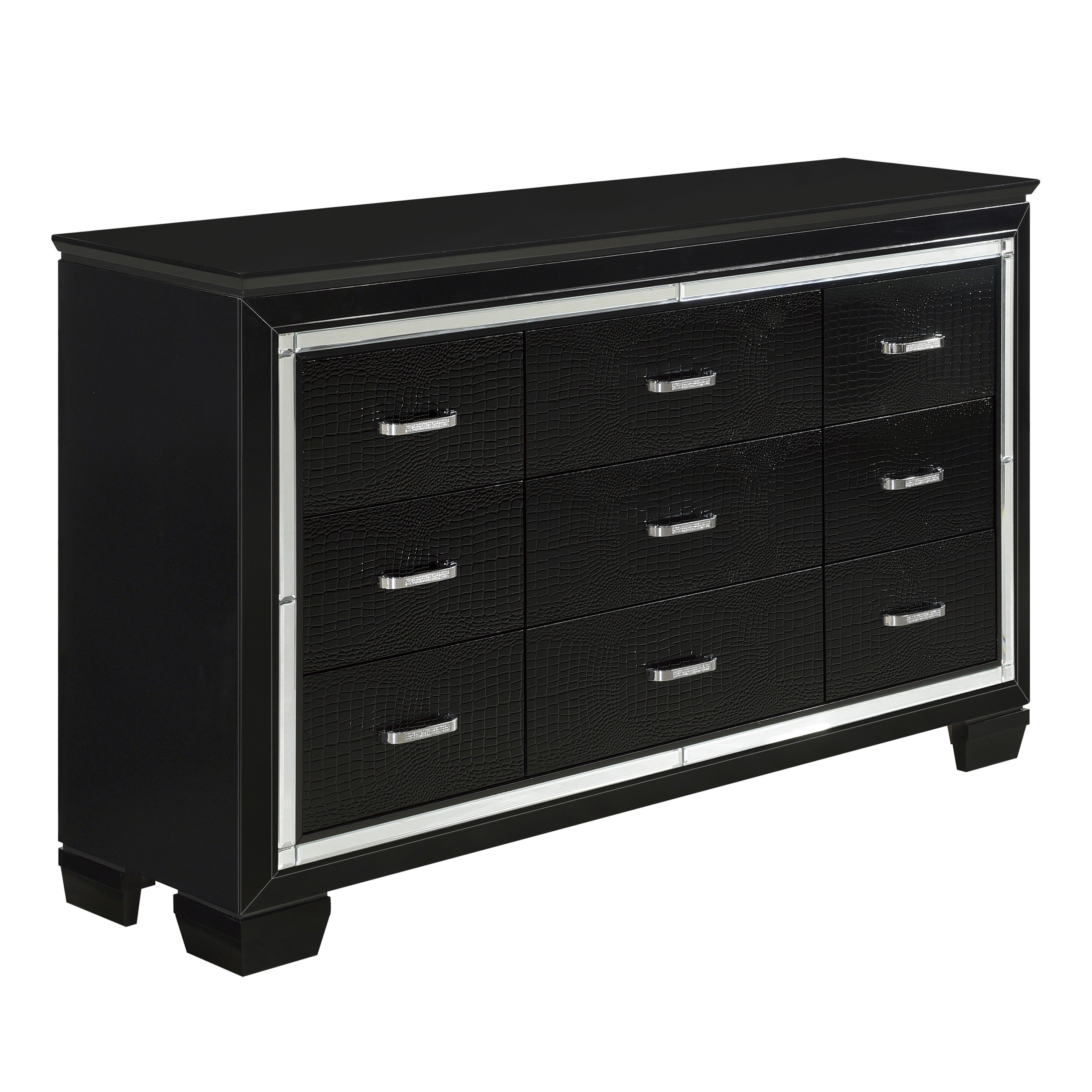 Allura Black Dresser - 1916BK-5 - Bien Home Furniture &amp; Electronics