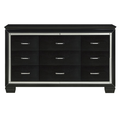 Allura Black LED Upholstered Panel Youth Bedroom Set - SET | 1916FBK-1 | 1916FBK-2 | 1916FBK-3 | 1916BK-5 | 1916BK-6 | 1916BK-4 | 1916BK-9 - Bien Home Furniture &amp; Electronics