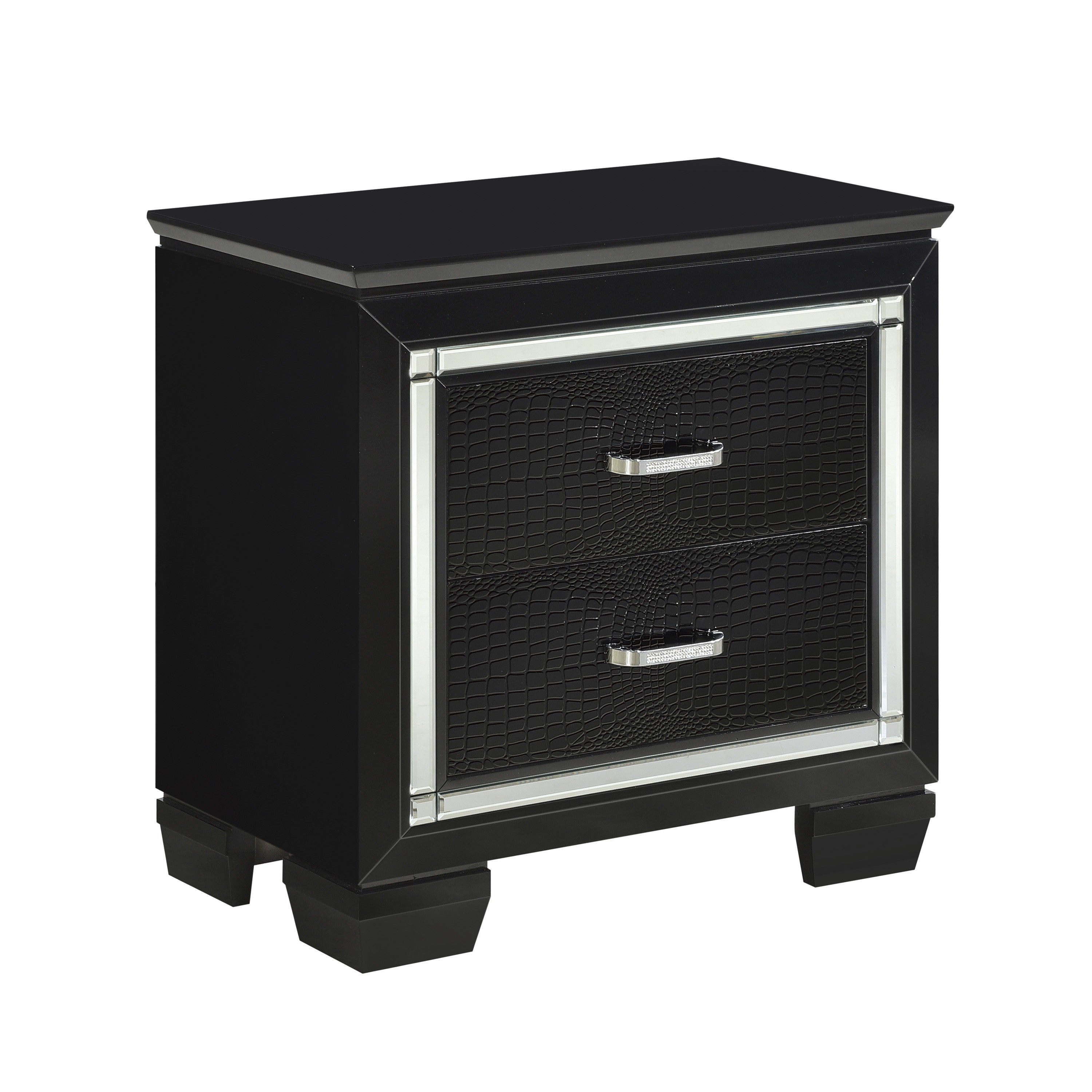 Allura Black Nightstand - 1916BK-4 - Bien Home Furniture &amp; Electronics