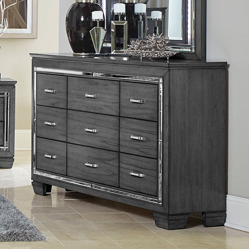 Allura Gray Dresser - 1916GY-5 - Bien Home Furniture &amp; Electronics