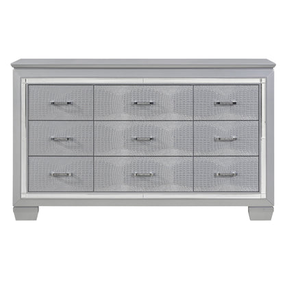 Allura Silver LED Upholstered Panel Youth Bedroom Set - SET | 1916F-1 | 1916F-2 | 1916F-3 | 1916-5 | 1916-6 | 1916-4 | 1916-9 - Bien Home Furniture &amp; Electronics