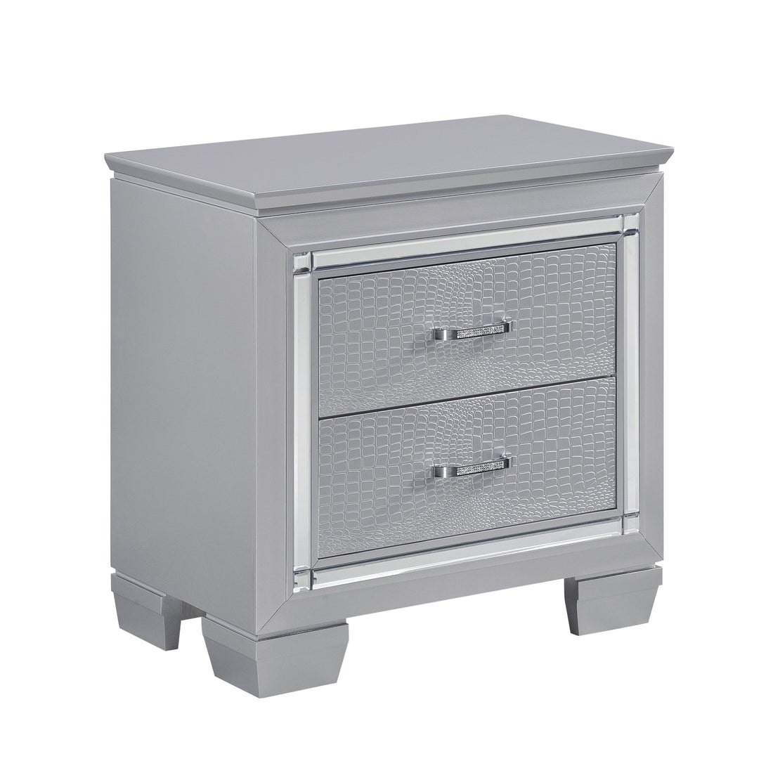 Allura Silver Nightstand - 1916-4 - Bien Home Furniture & Electronics