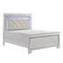 Allura White Full LED Upholstered Panel Bed - SET | 1916FW-1 | 1916FW-2 | 1916FW-3 - Bien Home Furniture & Electronics