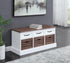 Alma Weathered Brown/White 3-Drawer Storage Bench - 911196 - Bien Home Furniture & Electronics