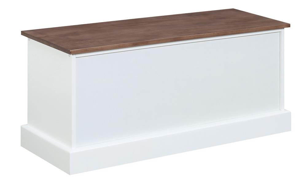 Alma Weathered Brown/White 3-Drawer Storage Bench - 911196 - Bien Home Furniture &amp; Electronics