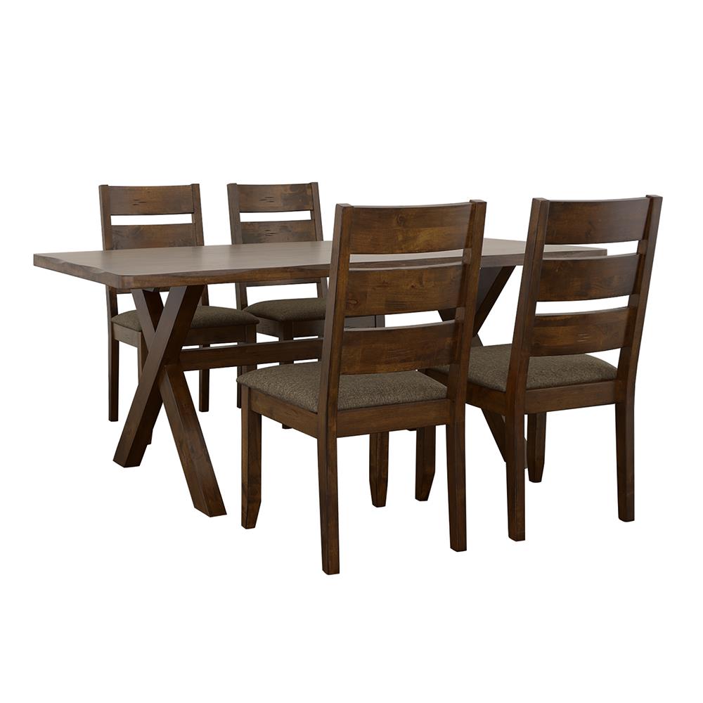 Alston Dining Room Set Knotty Nutmeg/Gray - 106381-S5 - Bien Home Furniture &amp; Electronics