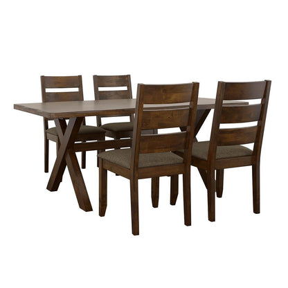 Alston Dining Room Set Knotty Nutmeg/Gray - 106381-S5 - Bien Home Furniture &amp; Electronics