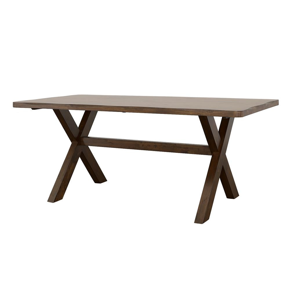 Alston Knotty Nutmeg X-Shaped Dining Table - 106381 - Bien Home Furniture &amp; Electronics