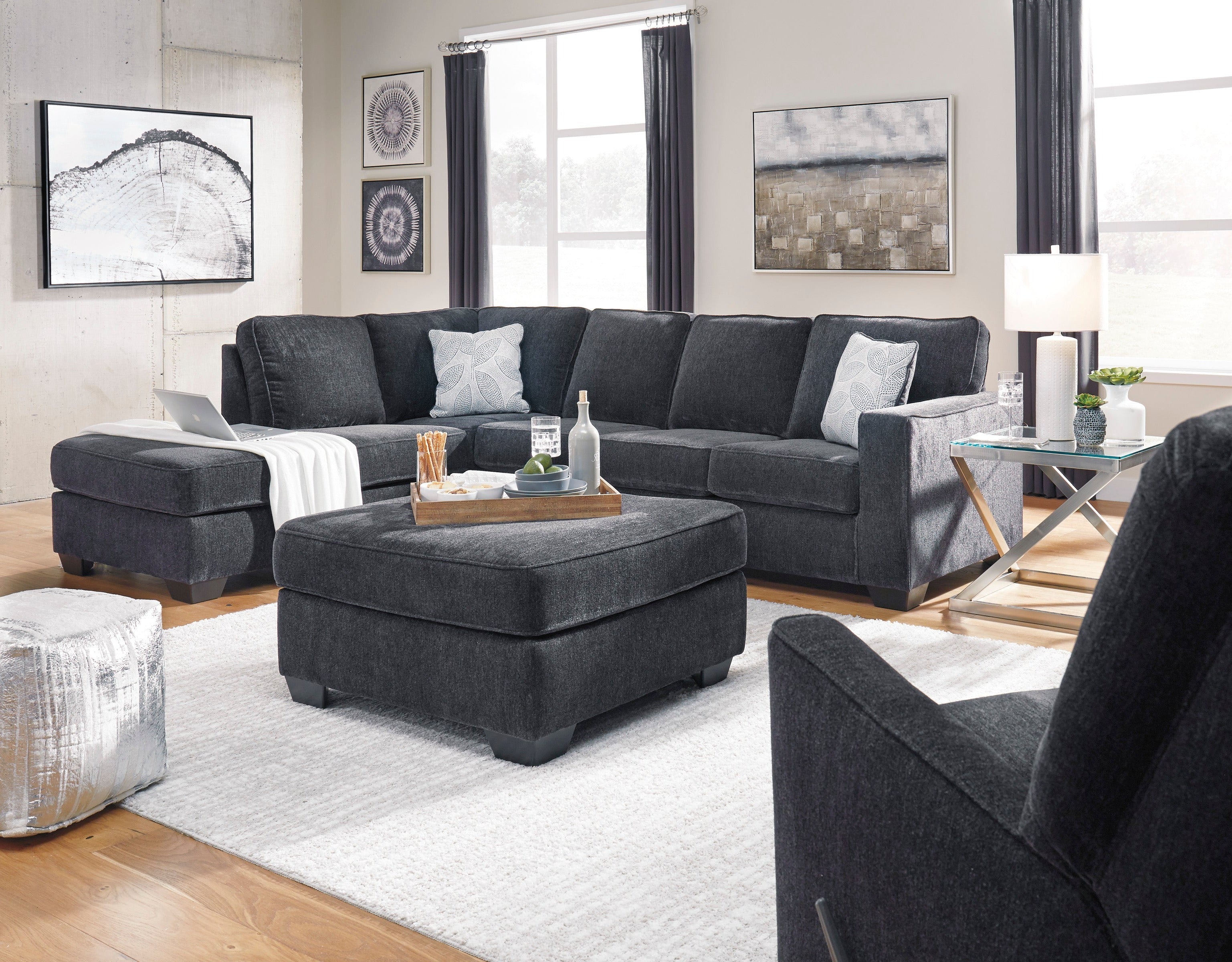 Altari Slate LAF Sectional Bien Home Furniture Electronics