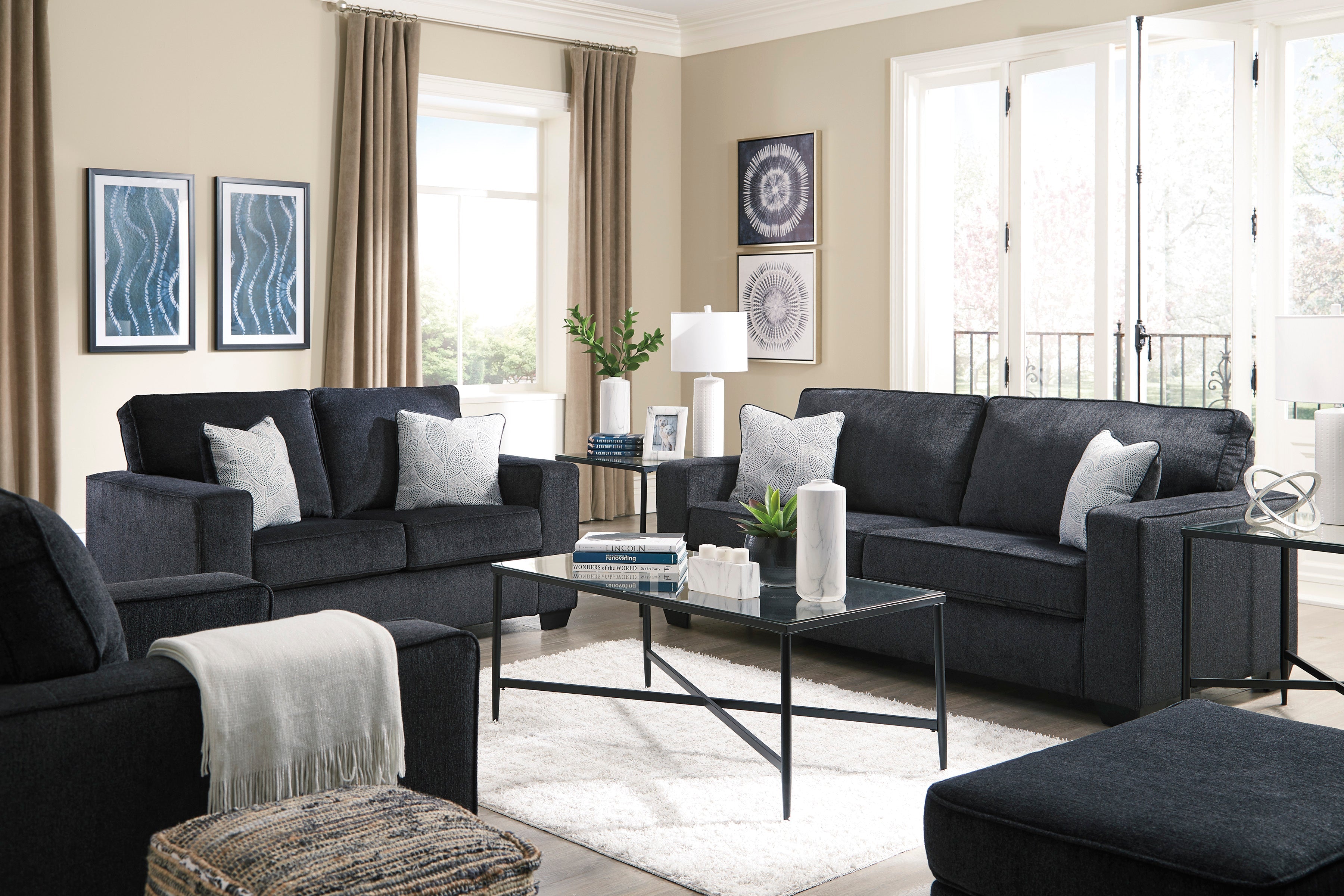 Altari Slate Living Room Set - SET | 8721338 | 8721335 | 8721320 | 8721325 | 8721314 - Bien Home Furniture &amp; Electronics