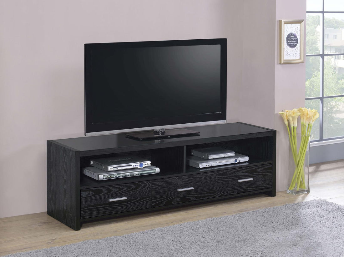Alton 62&quot; 3-Drawer TV Console Black Oak - 700645 - Bien Home Furniture &amp; Electronics