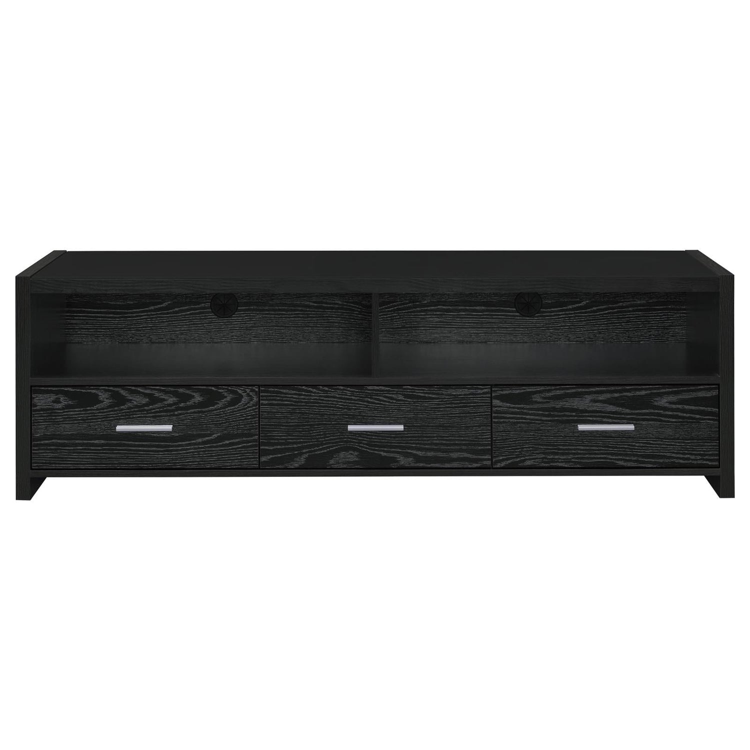 Alton 62&quot; 3-Drawer TV Console Black Oak - 700645 - Bien Home Furniture &amp; Electronics