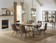 Altus Natural Oak/Gunmetal Swirl Base Dining Table - 193531 - Bien Home Furniture & Electronics