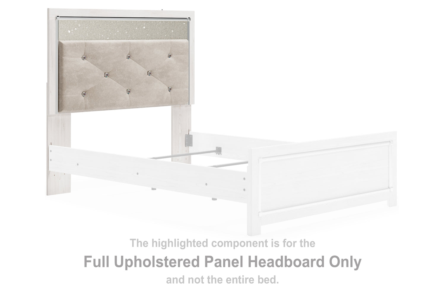 Altyra White Full Upholstered Panel Headboard - B2640-87 - Bien Home Furniture &amp; Electronics