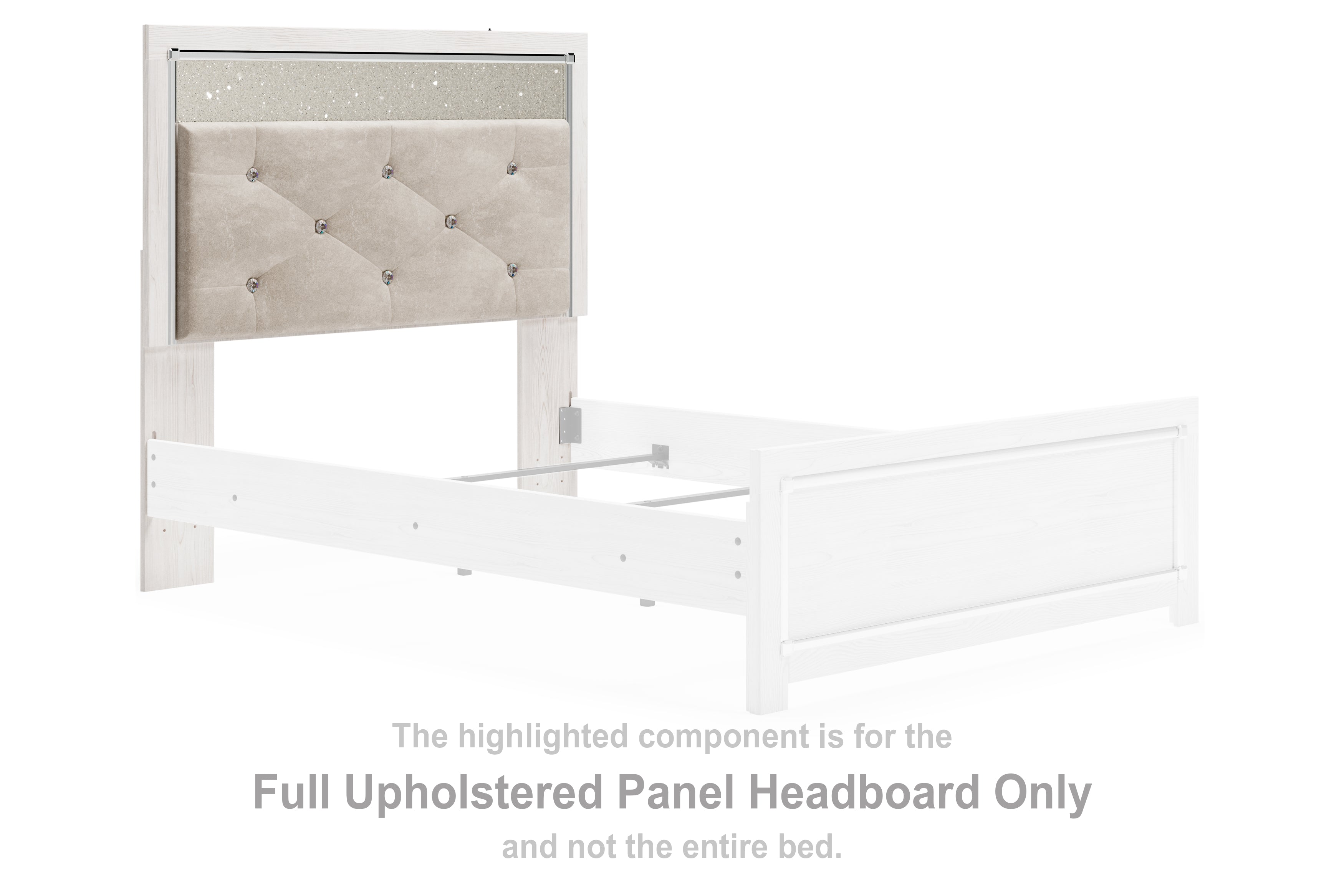 Altyra White Full Upholstered Panel Headboard - B2640-87 - Bien Home Furniture &amp; Electronics