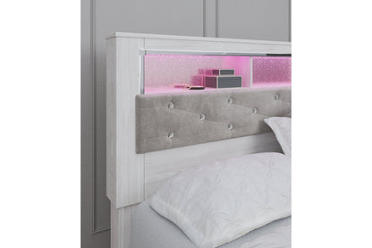 Altyra White King Upholstered Panel Bookcase Headboard - B2640-69 - Bien Home Furniture &amp; Electronics