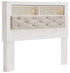 Altyra White Queen Upholstered Panel Bookcase Headboard - B2640-65 - Bien Home Furniture & Electronics