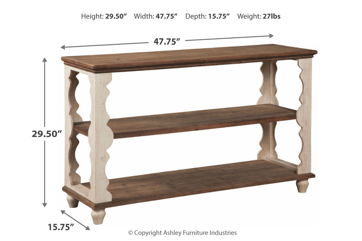 Alwyndale Antique White/Brown Sofa/Console Table - A4000107 - Bien Home Furniture &amp; Electronics