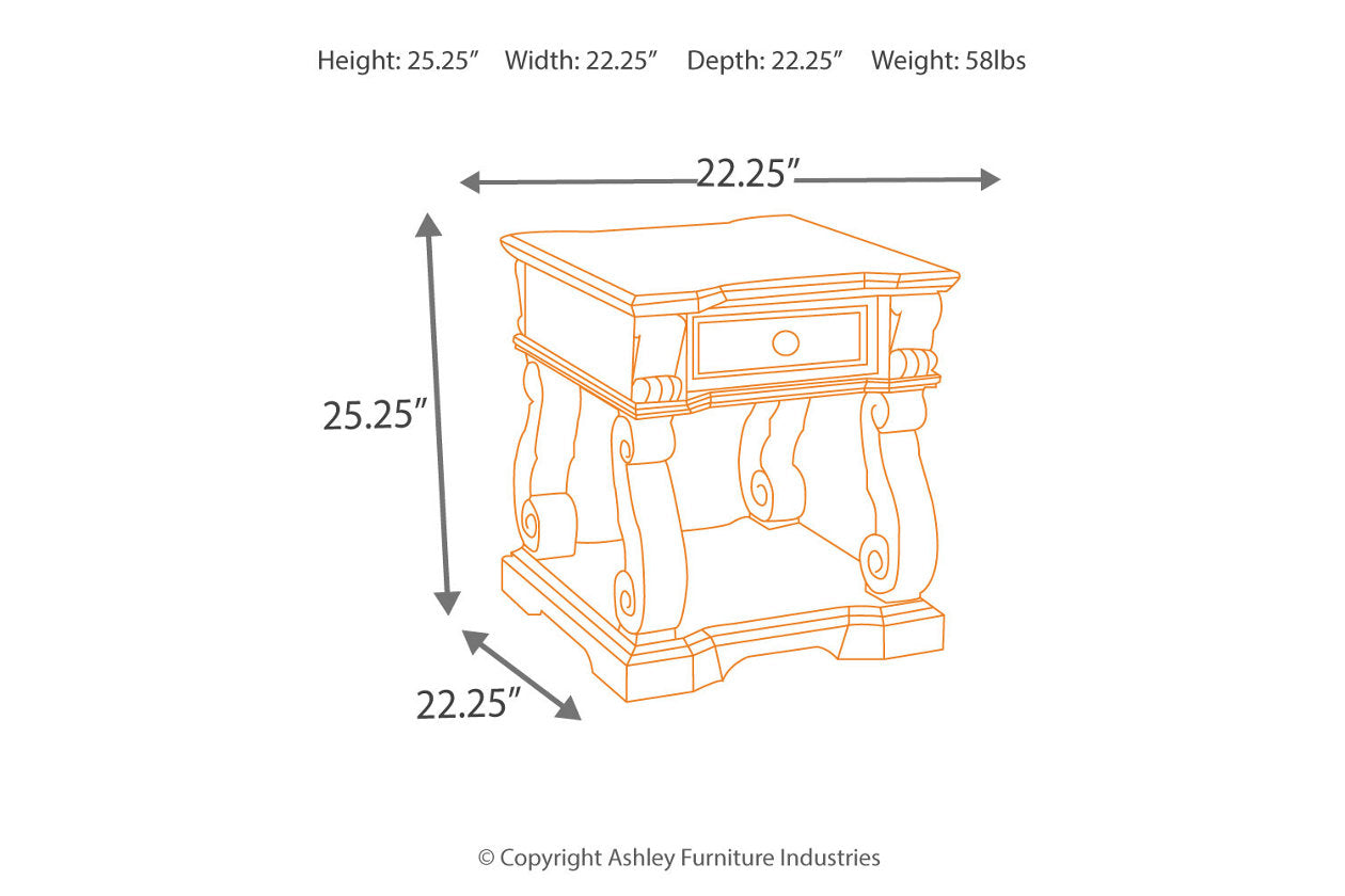Alymere Rustic Brown End Table - T869-2 - Bien Home Furniture &amp; Electronics