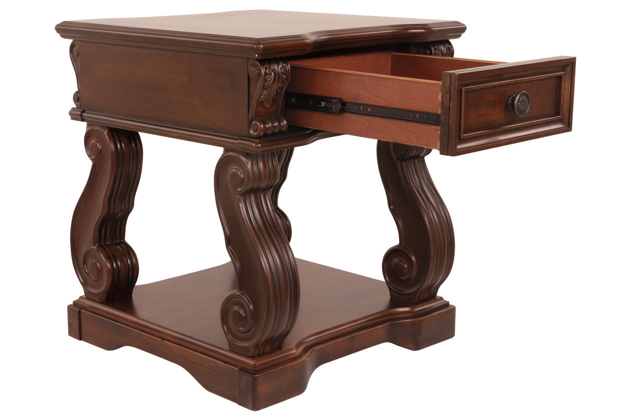 Alymere Rustic Brown End Table - T869-2 - Bien Home Furniture &amp; Electronics