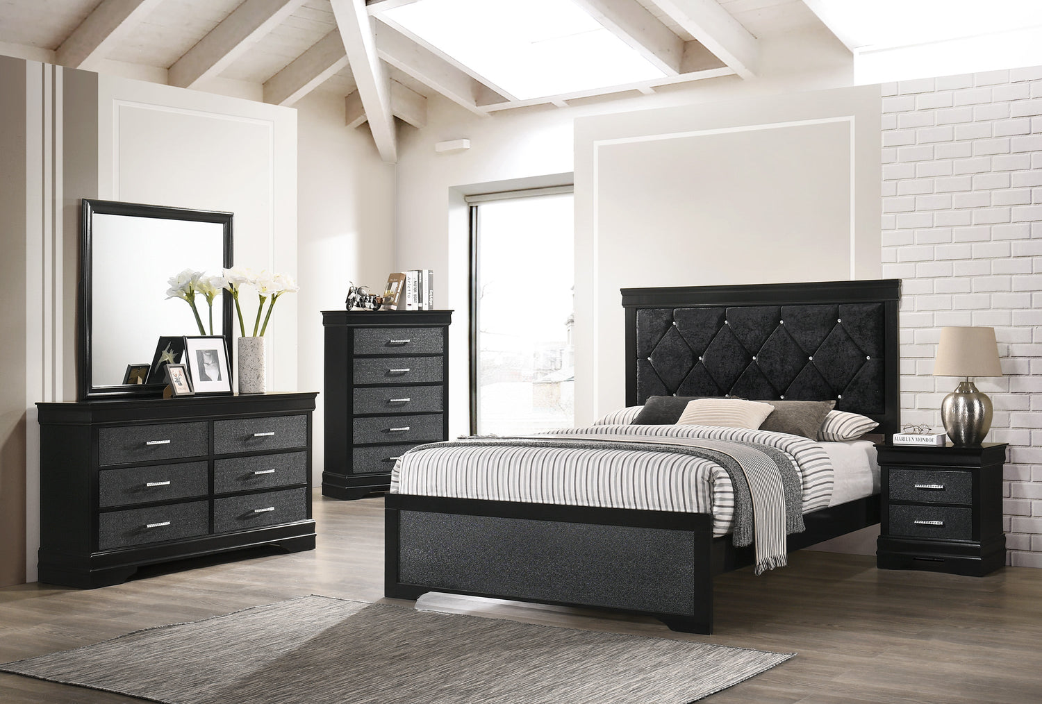 Amalia Black Dresser - B6918-1 - Bien Home Furniture &amp; Electronics