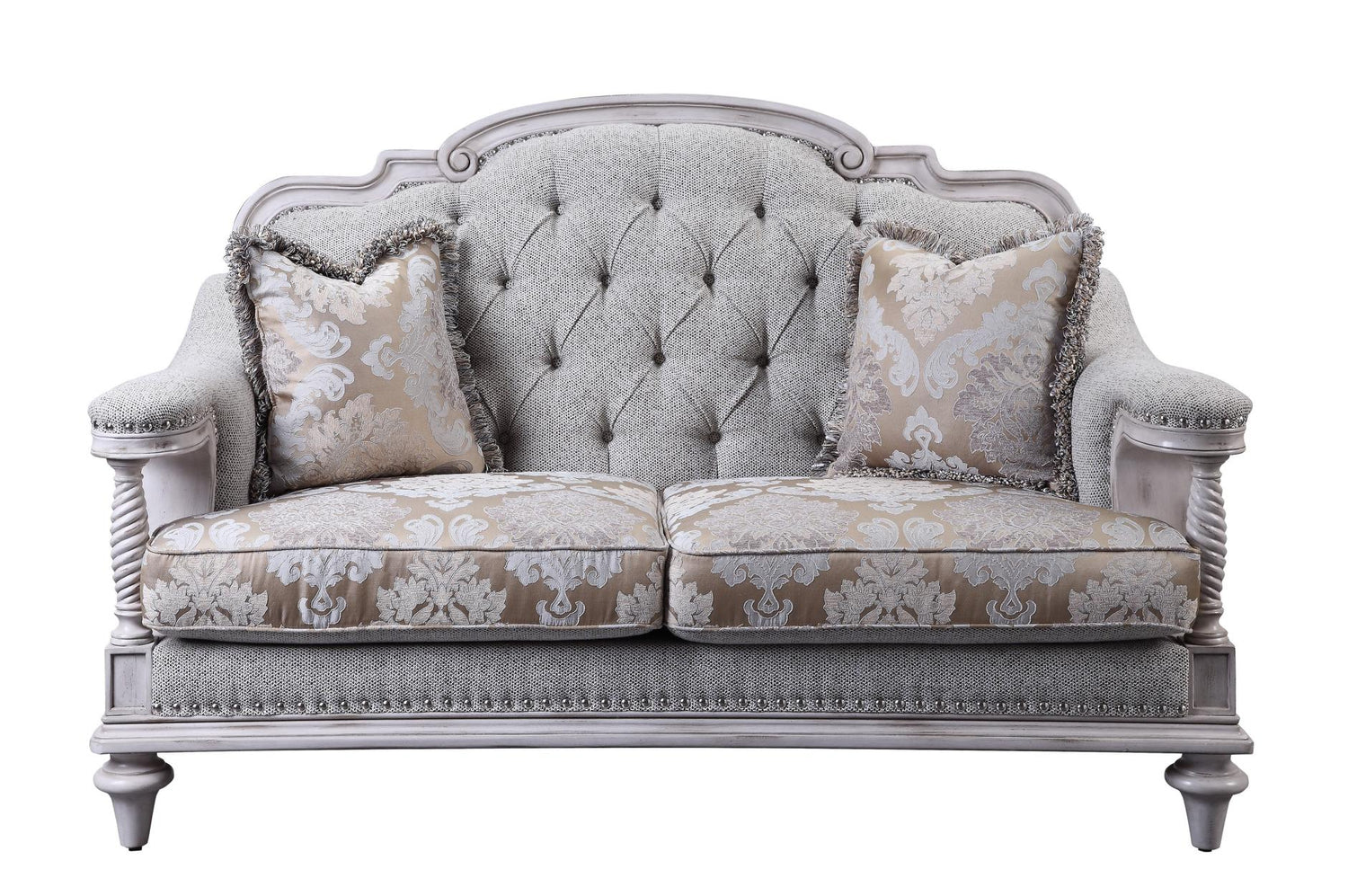 Amancio Antique White Loveseat - 16139-2 - Bien Home Furniture &amp; Electronics