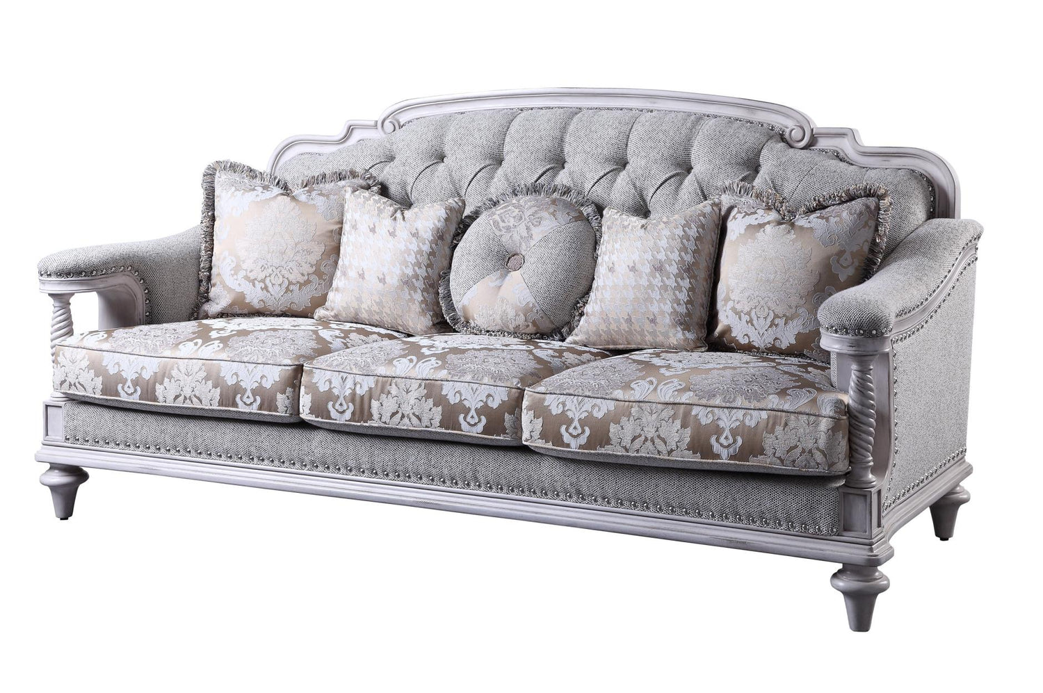 Amancio Antique White Sofa - 16139-3 - Bien Home Furniture &amp; Electronics