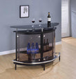 Amarillo Black/Chrome 2-Tier Bar Unit - 101065 - Bien Home Furniture & Electronics
