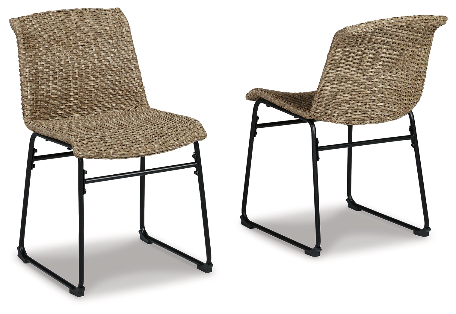 Amaris Brown/Black Outdoor Dining Chair, Set of 2 - P369-601 - Bien Home Furniture &amp; Electronics