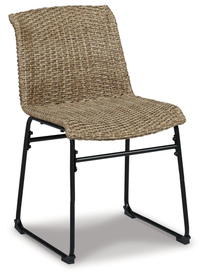 Amaris Brown/Black Outdoor Dining Chair, Set of 2 - P369-601 - Bien Home Furniture &amp; Electronics