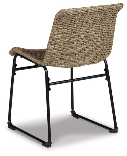 Amaris Brown/Black Outdoor Dining Chair, Set of 2 - P369-601 - Bien Home Furniture &amp; Electronics