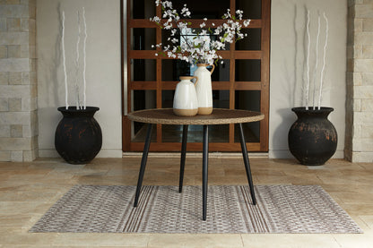 Amaris Brown/Black Outdoor Dining Table - P369-615 - Bien Home Furniture &amp; Electronics