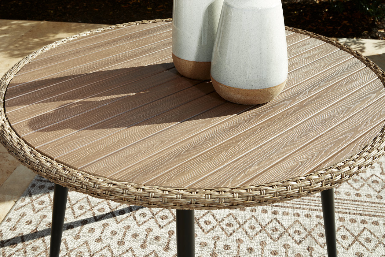 Amaris Brown/Black Outdoor Dining Table - P369-615 - Bien Home Furniture &amp; Electronics