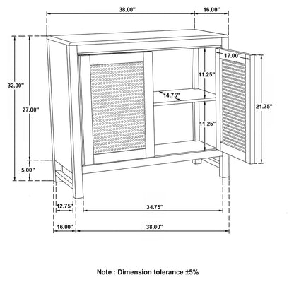 Amaryllis Natural Rectangular 2-Door Accent Cabinet - 953555 - Bien Home Furniture &amp; Electronics