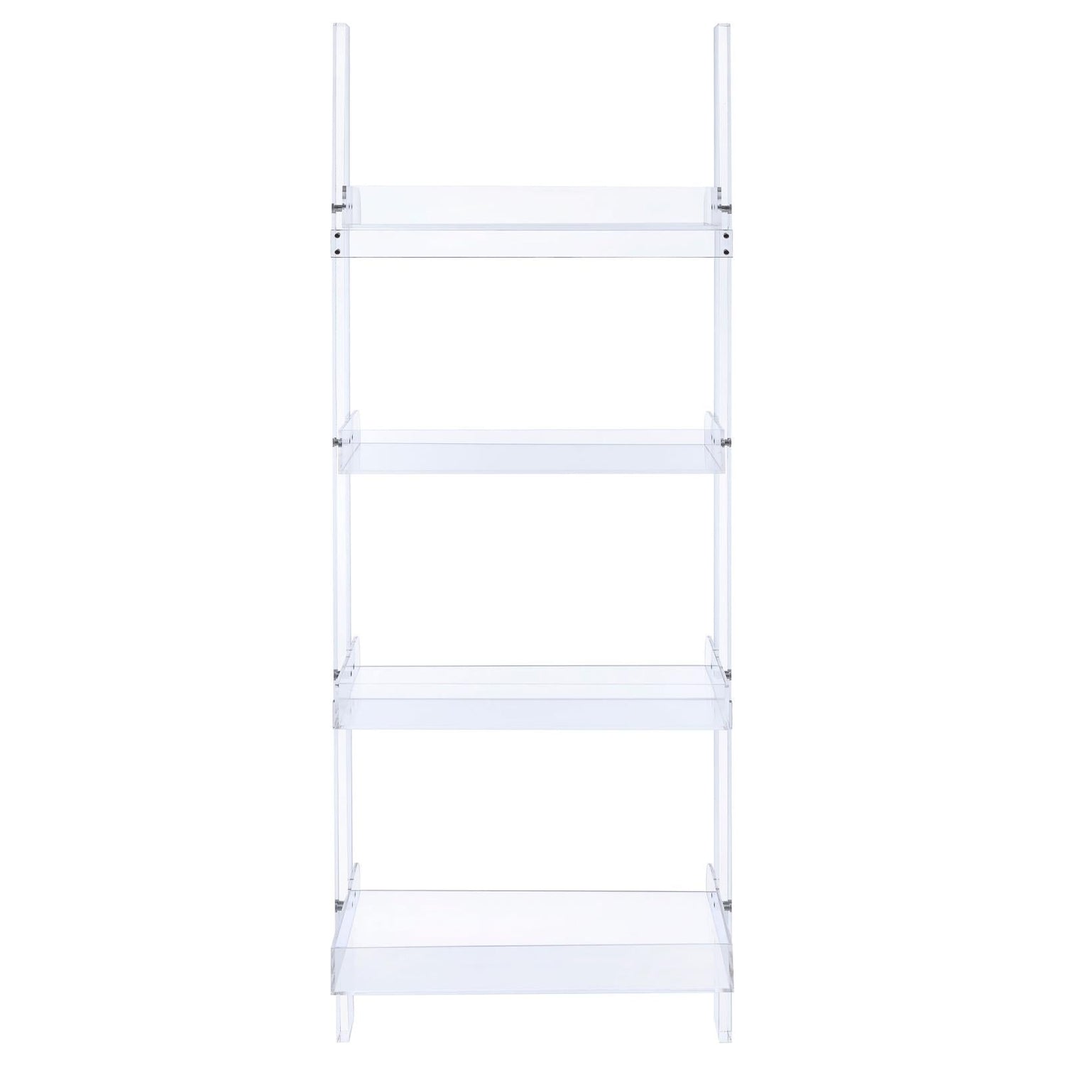 Amaturo Clear 4-Shelf Ladder Bookcase - 801553 - Bien Home Furniture &amp; Electronics