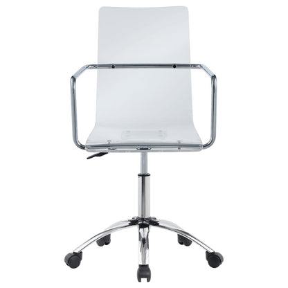 Amaturo Clear/Chrome Office Chair with Casters - 801436 - Bien Home Furniture &amp; Electronics