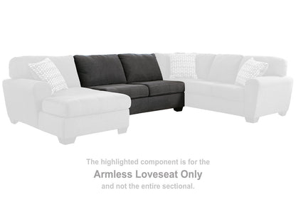 Ambee Slate Armless Loveseat - 2862034 - Bien Home Furniture &amp; Electronics