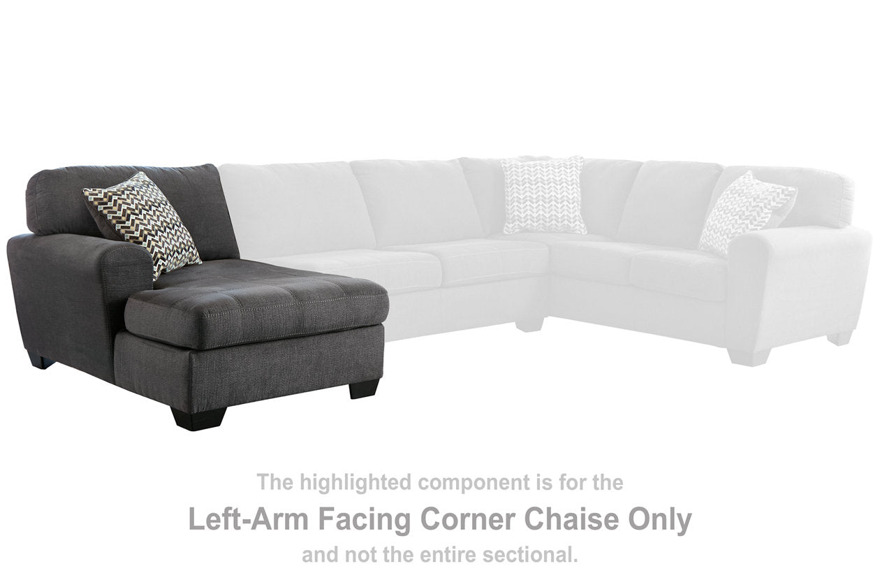 Ambee Slate Left-Arm Facing Corner Chaise - 2862016 - Bien Home Furniture &amp; Electronics