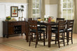 Ameillia Dark Oak Extendable Counter Height Set - SET | 586-36 | 586-24(4) - Bien Home Furniture & Electronics