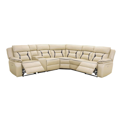 Amite Beige 6-Piece Modular Power Reclining Sectional - 8229*6PW - Bien Home Furniture &amp; Electronics