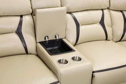 Amite Beige 6-Piece Modular Power Reclining Sectional - 8229*6PW - Bien Home Furniture &amp; Electronics