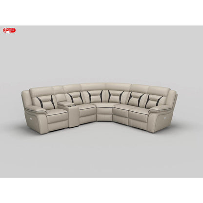 Amite Beige 6-Piece Modular Power Reclining Sectional - 8229*6PW - Bien Home Furniture &amp; Electronics