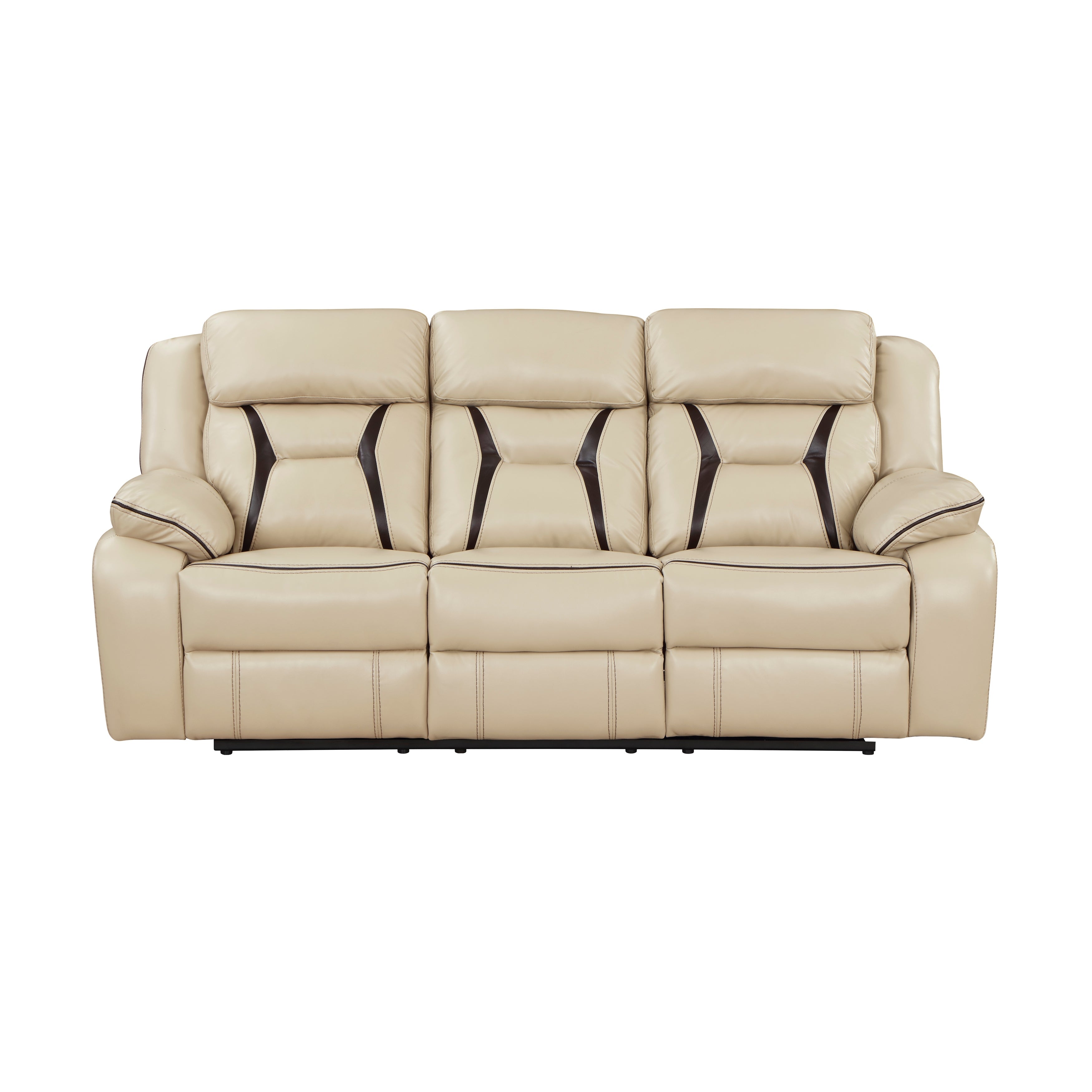 Amite Beige Power Double Reclining Sofa - 8229NBE-3PW - Bien Home Furniture &amp; Electronics