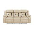 Amite Beige Power Double Reclining Sofa - 8229NBE-3PW - Bien Home Furniture & Electronics