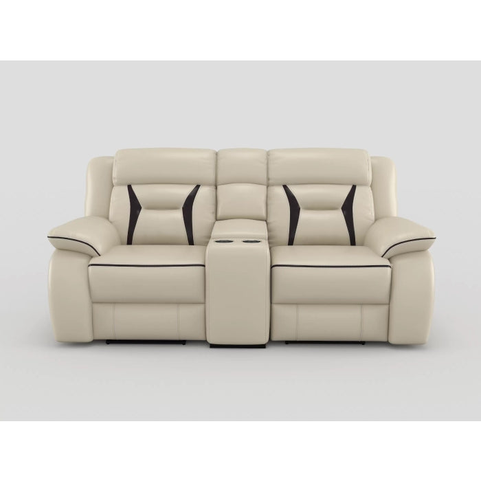 Amite Dark Gray Double Reclining Loveseat with Center Console - 8229NDG-2 - Bien Home Furniture &amp; Electronics