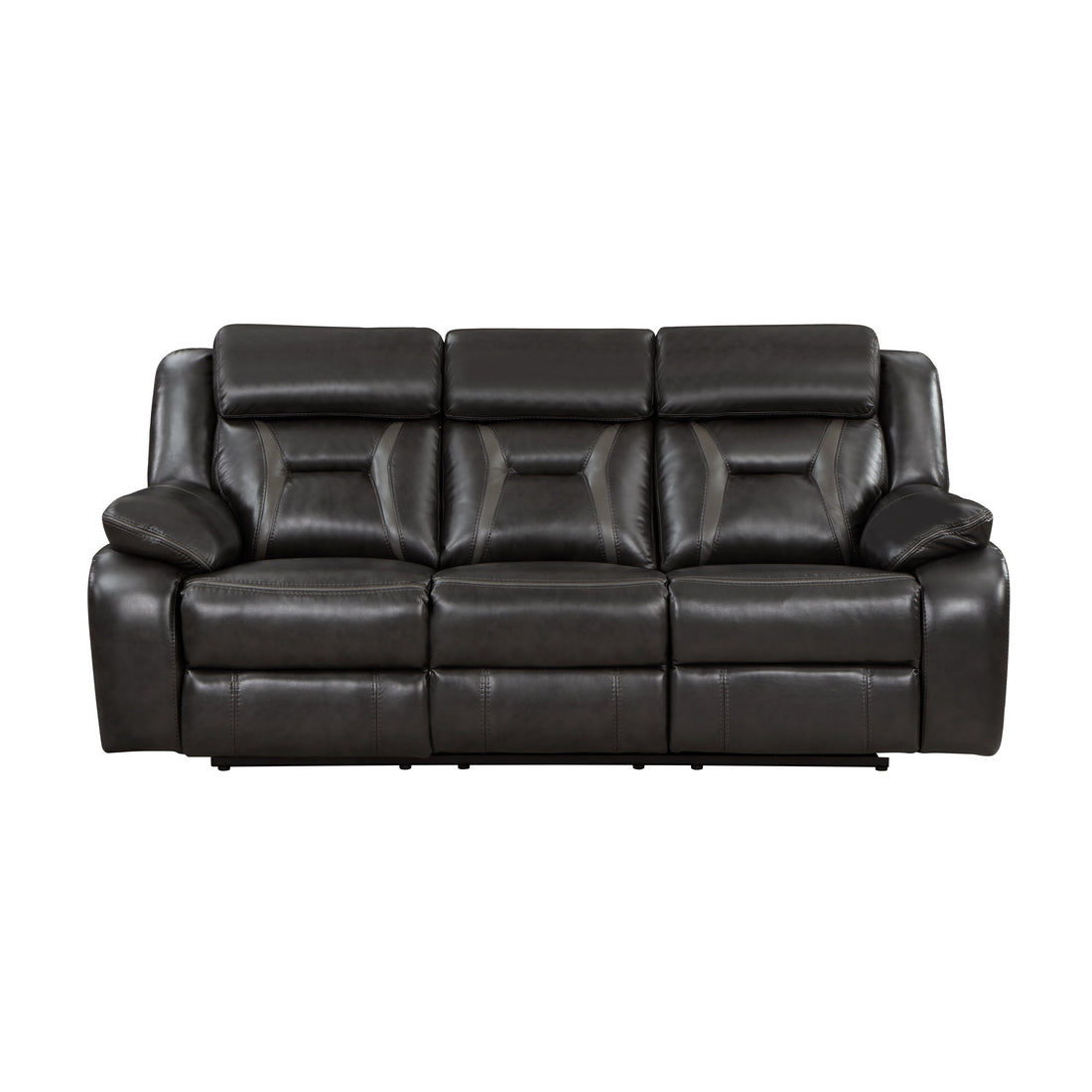Amite Dark Gray Double Reclining Sofa - 8229NDG-3 - Bien Home Furniture & Electronics