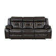 Amite Dark Gray Double Reclining Sofa - 8229NDG-3 - Bien Home Furniture & Electronics