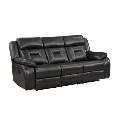 Amite Dark Gray Double Reclining Sofa - 8229NDG-3 - Bien Home Furniture &amp; Electronics